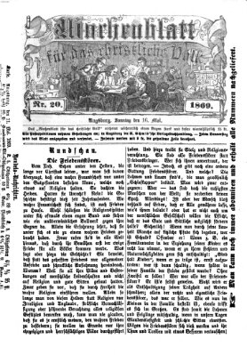 Wochenblatt für das christliche Volk Sonntag 16. Mai 1869