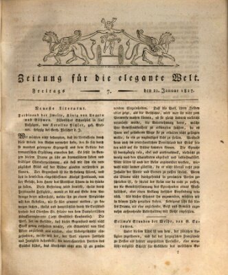 Zeitung für die elegante Welt Freitag 10. Januar 1817