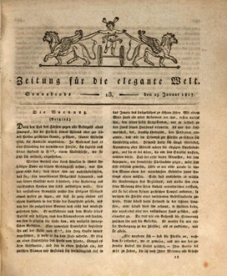 Zeitung für die elegante Welt Samstag 25. Januar 1817