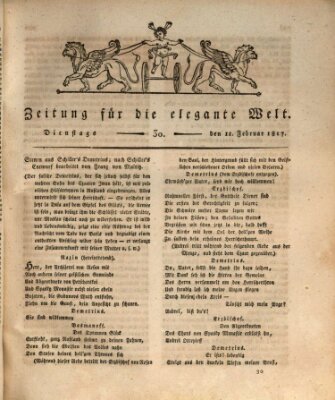 Zeitung für die elegante Welt Dienstag 11. Februar 1817