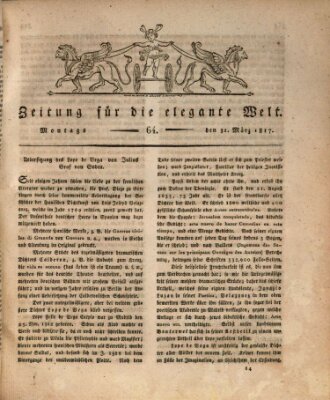 Zeitung für die elegante Welt Montag 31. März 1817