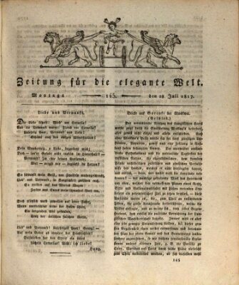 Zeitung für die elegante Welt Montag 28. Juli 1817