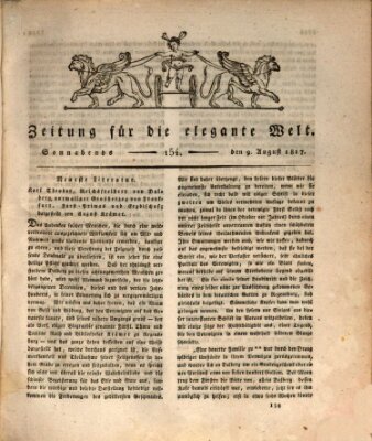 Zeitung für die elegante Welt Samstag 9. August 1817
