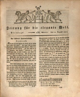 Zeitung für die elegante Welt Dienstag 12. August 1817
