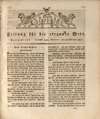 Zeitung für die elegante Welt Samstag 18. Oktober 1817