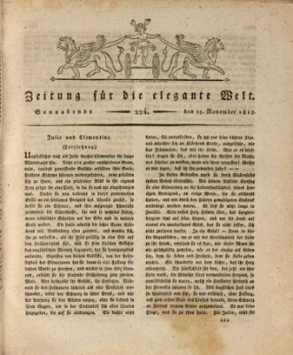 Zeitung für die elegante Welt Samstag 15. November 1817