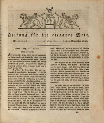 Zeitung für die elegante Welt Montag 22. Dezember 1817