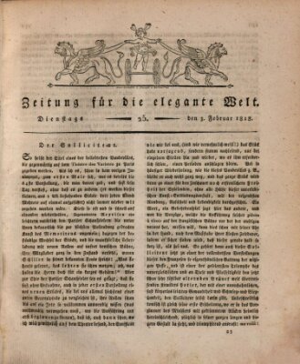 Zeitung für die elegante Welt Dienstag 3. Februar 1818
