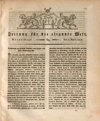 Zeitung für die elegante Welt Donnerstag 9. April 1818