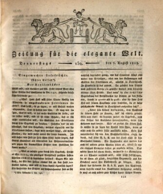 Zeitung für die elegante Welt Donnerstag 6. August 1818