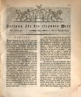 Zeitung für die elegante Welt Dienstag 18. August 1818