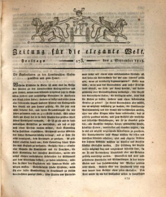Zeitung für die elegante Welt Freitag 4. September 1818