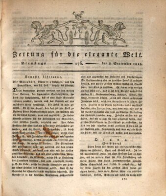 Zeitung für die elegante Welt Dienstag 8. September 1818