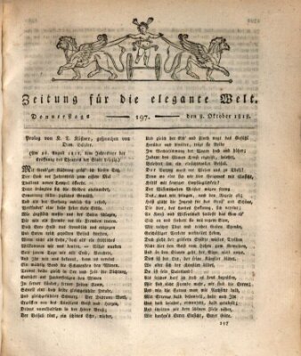 Zeitung für die elegante Welt Donnerstag 8. Oktober 1818