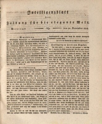 Zeitung für die elegante Welt Montag 30. November 1818
