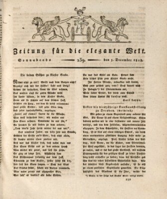 Zeitung für die elegante Welt Samstag 5. Dezember 1818