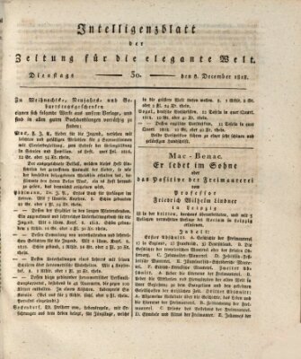 Zeitung für die elegante Welt Dienstag 8. Dezember 1818