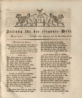 Zeitung für die elegante Welt Montag 28. Dezember 1818