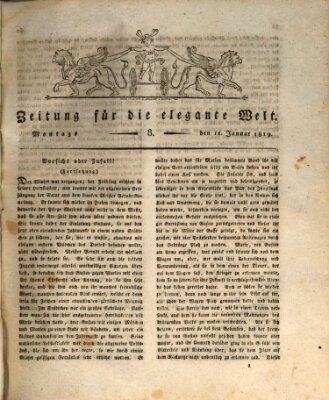 Zeitung für die elegante Welt Montag 11. Januar 1819