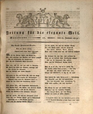 Zeitung für die elegante Welt Samstag 23. Januar 1819