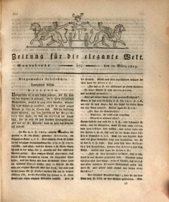Zeitung für die elegante Welt Samstag 20. März 1819