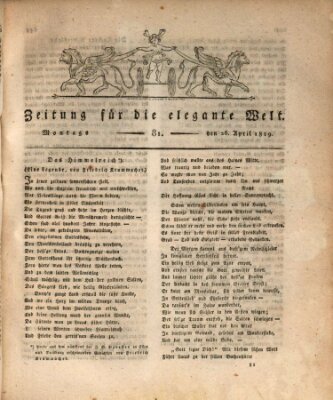 Zeitung für die elegante Welt Montag 26. April 1819