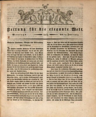 Zeitung für die elegante Welt Montag 14. Juni 1819