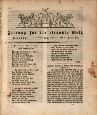 Zeitung für die elegante Welt Dienstag 22. Juni 1819