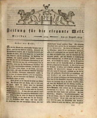 Zeitung für die elegante Welt Montag 30. August 1819