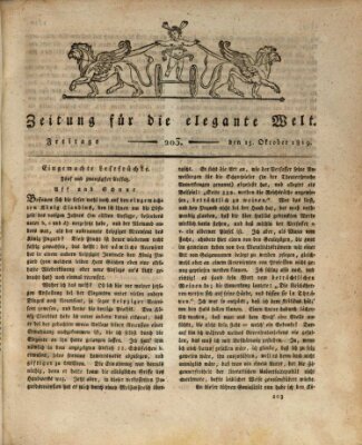 Zeitung für die elegante Welt Freitag 15. Oktober 1819