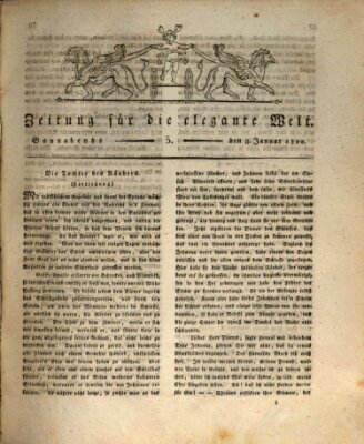 Zeitung für die elegante Welt Samstag 8. Januar 1820