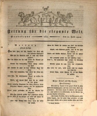 Zeitung für die elegante Welt Samstag 22. Juli 1820