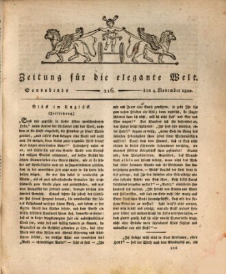 Zeitung für die elegante Welt Samstag 4. November 1820