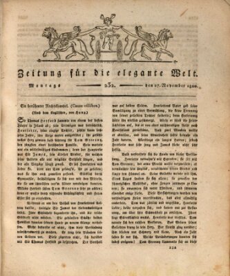 Zeitung für die elegante Welt Montag 27. November 1820