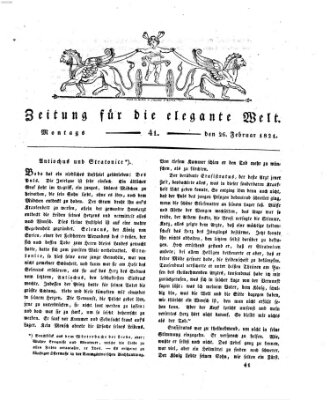 Zeitung für die elegante Welt Montag 26. Februar 1821