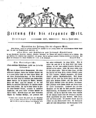 Zeitung für die elegante Welt Freitag 1. Juni 1821