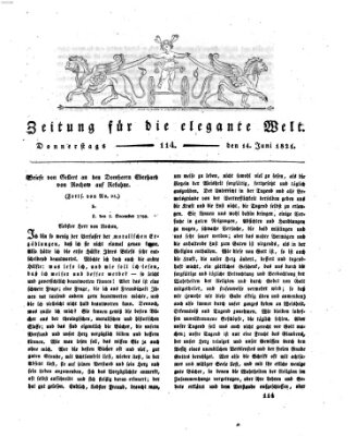 Zeitung für die elegante Welt Donnerstag 14. Juni 1821