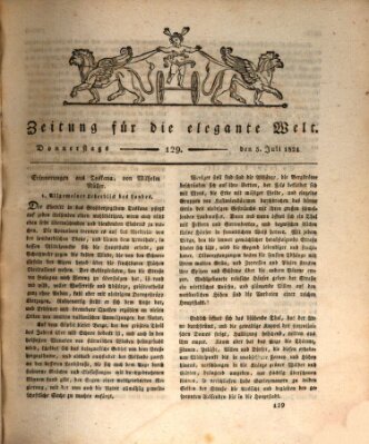 Zeitung für die elegante Welt Donnerstag 5. Juli 1821