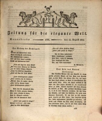 Zeitung für die elegante Welt Samstag 25. August 1821