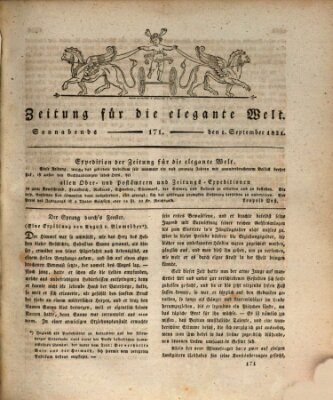 Zeitung für die elegante Welt Samstag 1. September 1821