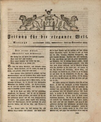 Zeitung für die elegante Welt Montag 10. Dezember 1821