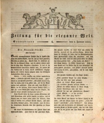 Zeitung für die elegante Welt Samstag 5. Januar 1822