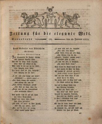 Zeitung für die elegante Welt Samstag 19. Januar 1822