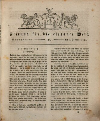 Zeitung für die elegante Welt Samstag 2. Februar 1822