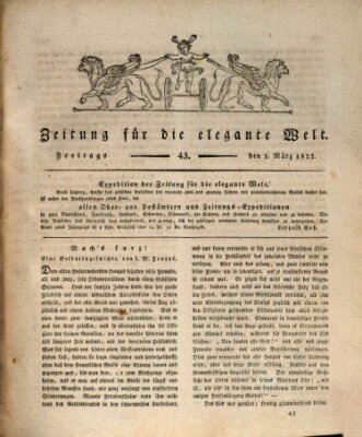 Zeitung für die elegante Welt Freitag 1. März 1822