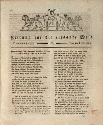 Zeitung für die elegante Welt Donnerstag 11. April 1822