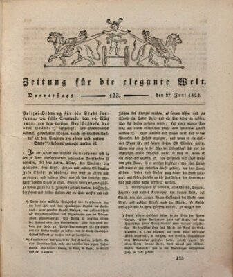 Zeitung für die elegante Welt Donnerstag 27. Juni 1822