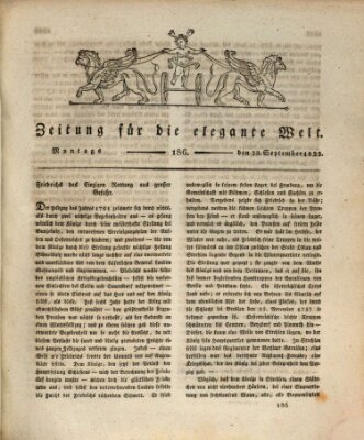 Zeitung für die elegante Welt Montag 23. September 1822