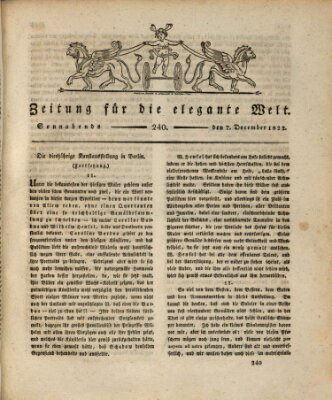 Zeitung für die elegante Welt Samstag 7. Dezember 1822
