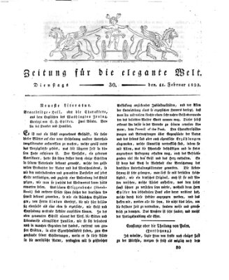Zeitung für die elegante Welt Dienstag 11. Februar 1823